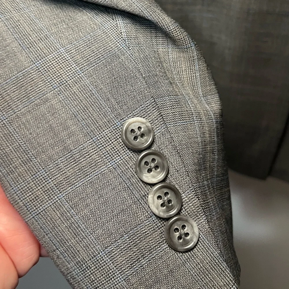 Jack Victor Collection Suit Jacket Sport Coat Plaid Size 43R  Loreto CT Wool